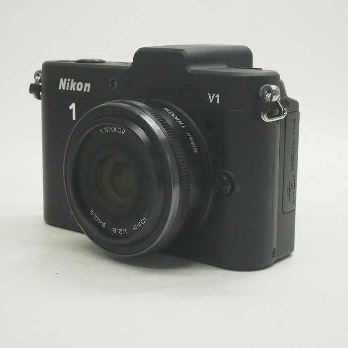 【中古】(ニコン) Nikon ニコン1 V1 薄型レンズ(10/2.8) キット ブラック