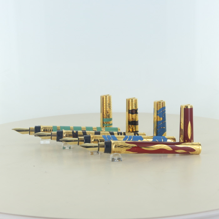 【中古】(デュポン) DUPONT Les Elements 24K 限定万年筆4本セット