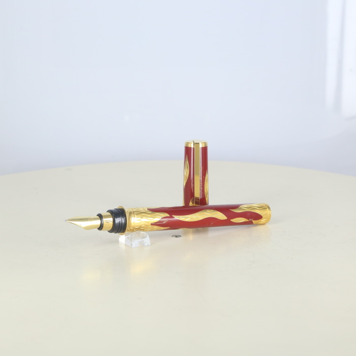 【中古】(デュポン) DUPONT Les Elements fire 火 24K 限定万年筆