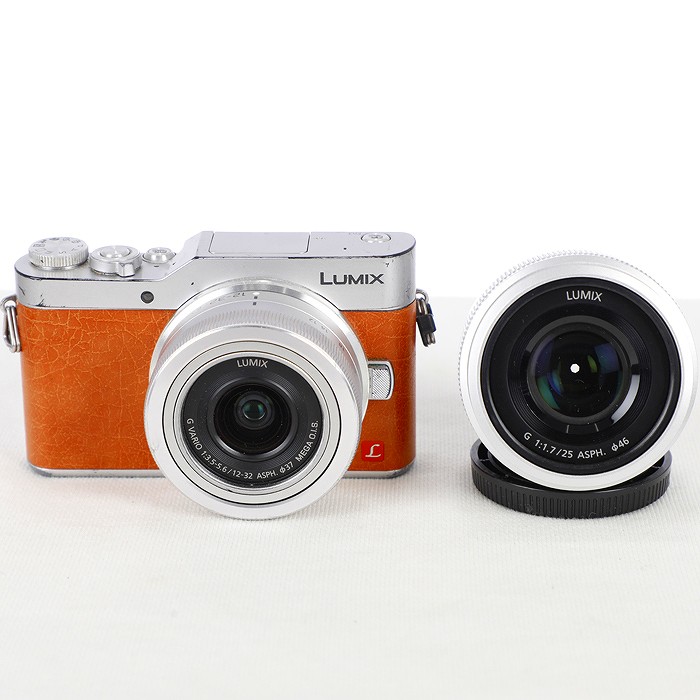 【中古】(パナソニック) Panasonic LUMIX DC-GF9W-D ダブルレンズキット オレンジ