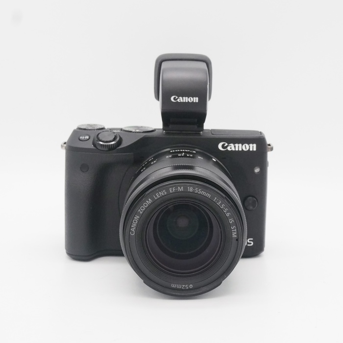 【中古】(キヤノン) Canon EOS M3/EF-M18-55 IS STM EVFキツト ブラツク