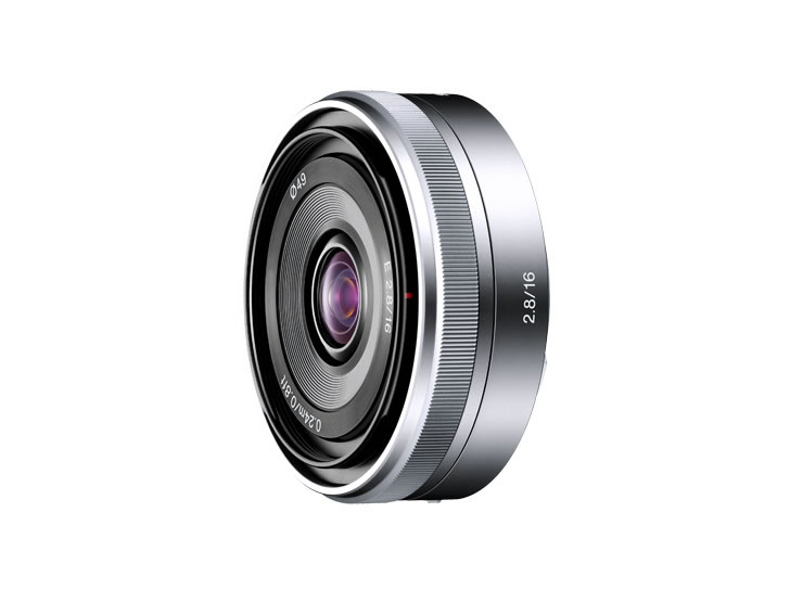 【新品】(ソニー) SONY E16mm F2.8 (SEL16F28) シルバー単焦点レンズ Eマウントレンズ